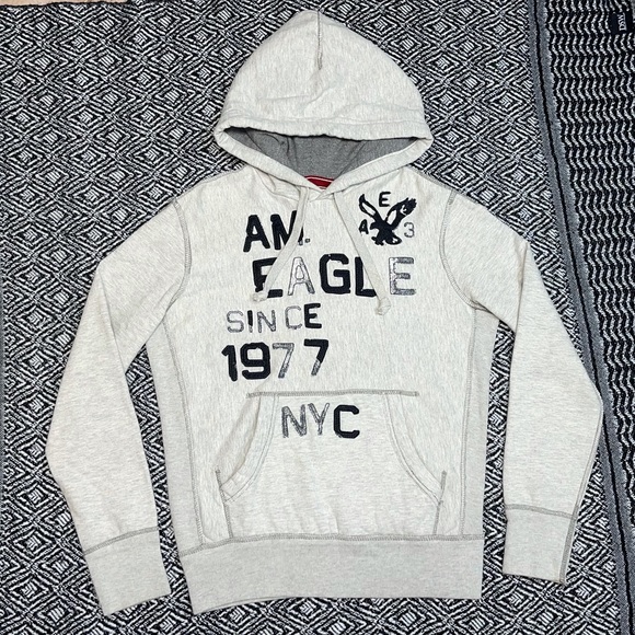 American Eagle Outfitters Classic Fit 1977 Logo Hoodie Men size S - Picture 2 of 10